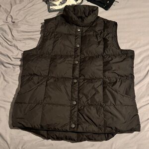 Lands' End Women's Dark Brown Puffer Vest